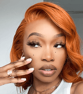 Brooklyn Hair Ginger Straight Bob Wig 13x4 HD Lace Frontal 12" Cajun Spice 180% Density Bob Short / Ginger/Copper / 13x4 HD Lace Frontal